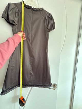 Vestido gris/ bronce metálico fiesta talla M