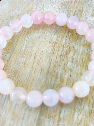 Pulsera de mineral Cuarzo Rosa 8mm
