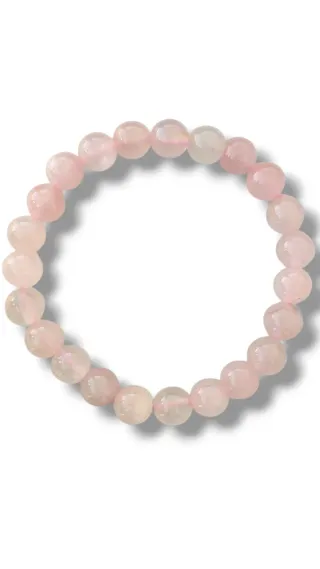 Pulsera de mineral Cuarzo Rosa 8mm