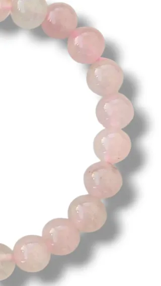 Pulsera de mineral Cuarzo Rosa 8mm