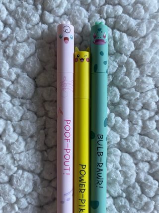 Set di 3 penne cancellabili Pokémon simil Legami