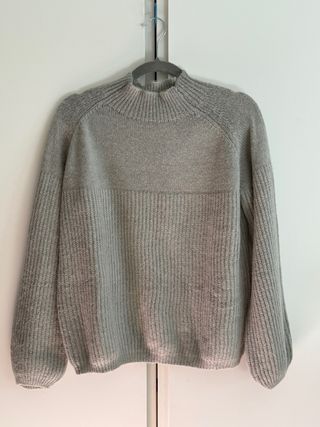 Jersey gris cuello alto talla L