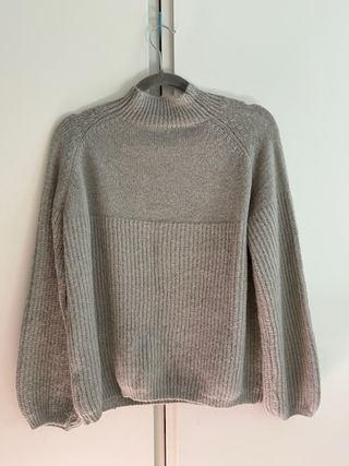 Jersey gris cuello alto talla L