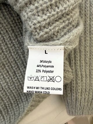 Jersey gris cuello alto talla L