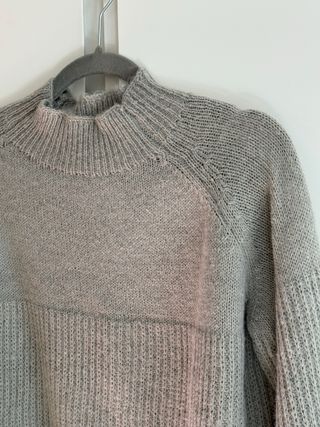 Jersey gris cuello alto talla L