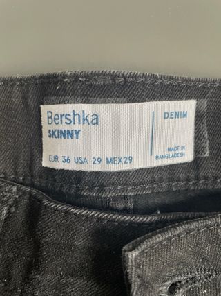 Vaqueros Bershka Skinny Negros Talla 36