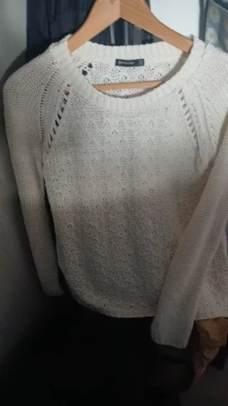 Jersey Stradivarius Blanco Talla XS