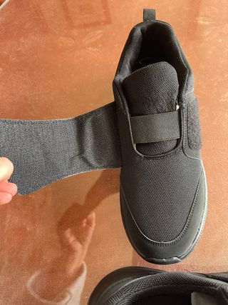 Zapatillas velcro hombre negras