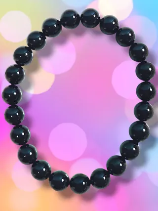Pulsera de mineral Turmalina Negra 8mm. Protección