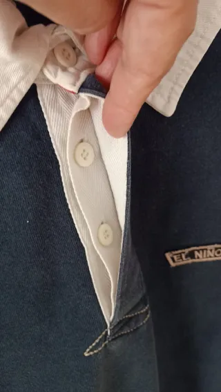 Polo EL NIÑO azul manga larga