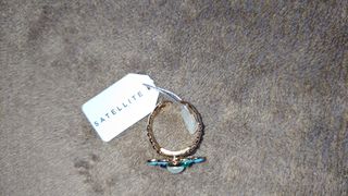 Anillo SATELLITE oro y turquesa.