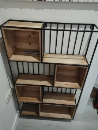 Mobile d'ingresso in metallo e legno