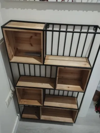 Mobile d'ingresso in metallo e legno