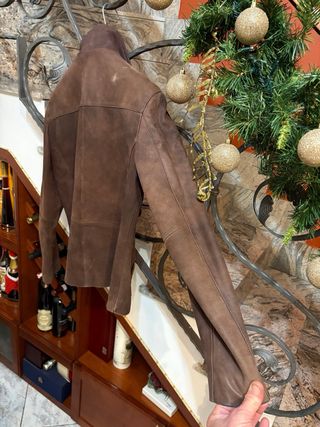 Giacca in pelle vintage effetto invecchiato