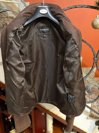 Giacca in pelle vintage effetto invecchiato