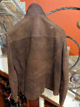 Giacca in pelle vintage effetto invecchiato