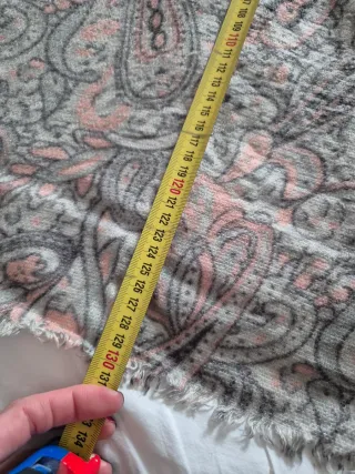 Bufanda Paisley Gris y Rosa