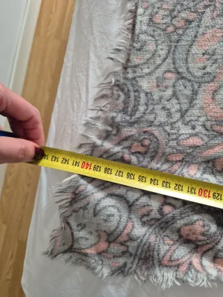 Bufanda Paisley Gris y Rosa