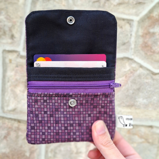 Cartera mini geométrica morada
