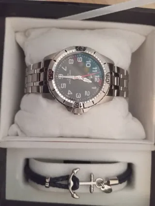 Reloj Lotus Cronógrafo gris y Plateado