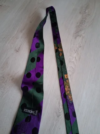 Cravatta vintage ICEBERG seta anni '80