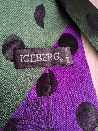 Cravatta vintage ICEBERG seta anni '80