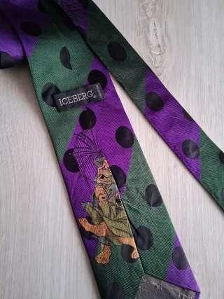 Cravatta vintage ICEBERG seta anni '80