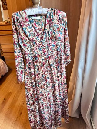 Vestido midi floral vintage