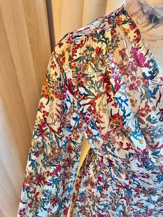 Vestido midi floral vintage