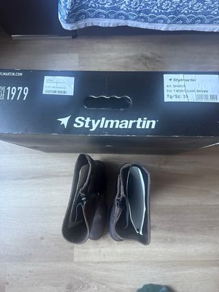 Botas de Moto Marrones de piel Usadas una vez