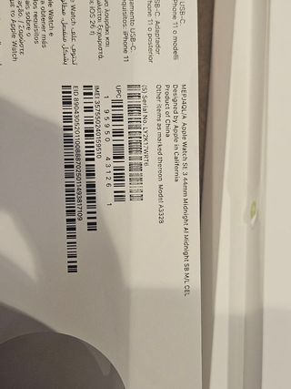 APPLE WATCH SE 3ª GEN 44mm CEL A3328 NERO NUOVO