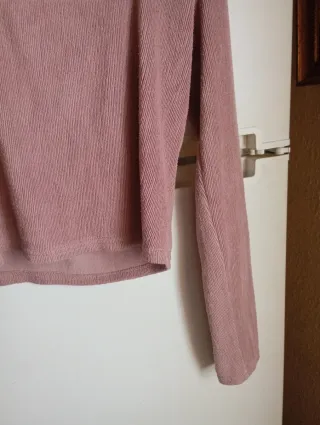 Blusa Zara manga larga rosa talla XS