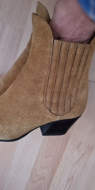 Botines de piel (serraje)