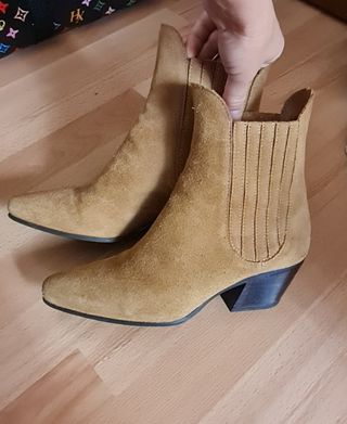 Botines de piel (serraje)