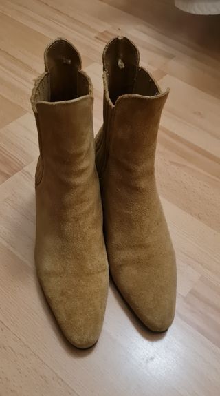Botines de piel (serraje)