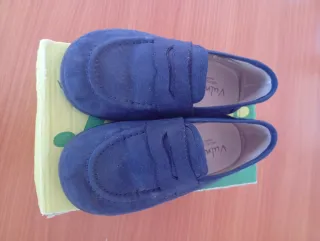 Mocasines azules para niño/niña
