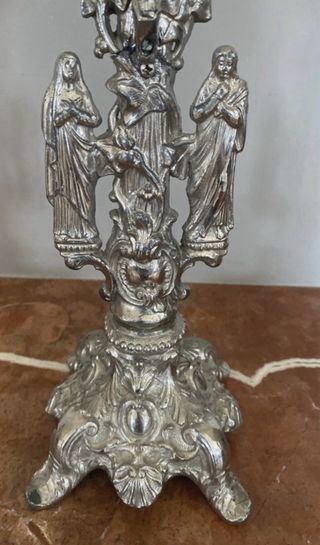 Crucifijo Calvario Metal Plateado