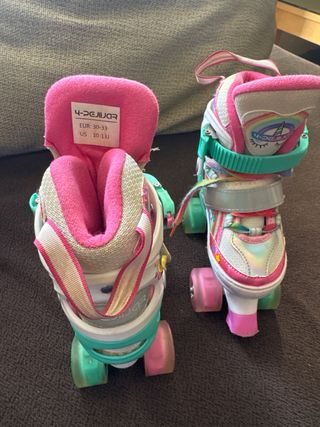 Patines infantiles unicornio y arcoíris