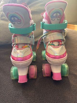 Patines infantiles unicornio y arcoíris