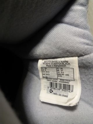 Botas de nieve Quechua T39 Mujer/niño