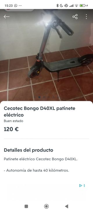 Patinete eléctrico Cecotec Bongo D40XL