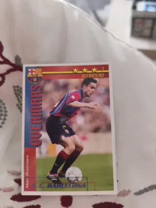 Cromo FC Barcelona Overmars Delantero