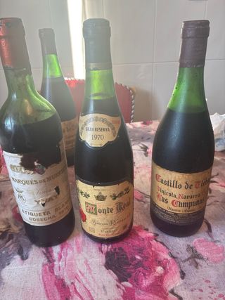 Botella vino antigua Gran Reserva 1970