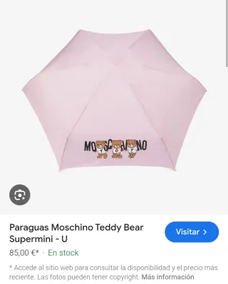 Paraguas Moschino Oso Toy Negro