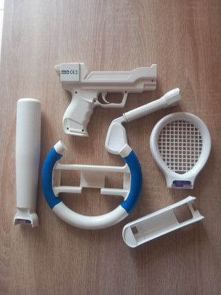 Accesorios Wii: Pistola, Bate, Volante, Raqueta