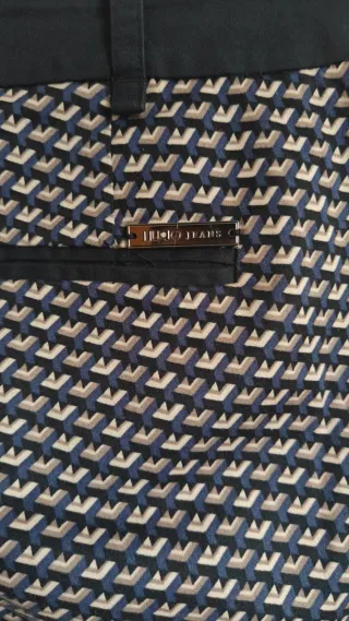 Pantaloni Liu Jo fantasia beige e nero