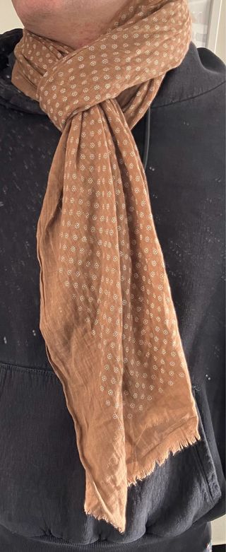 Sciarpa fantasia beige e marrone