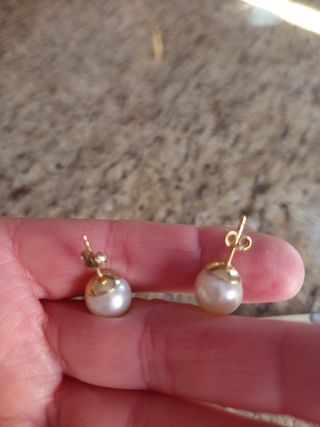 Pendientes Perla Natural Cultivada Grande