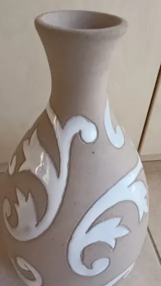 Vaso Zara Home Arabesque Beige/Bianco