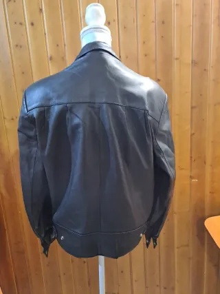 Chaqueta Cuero Vintage Yves Saint Laurent Mujer